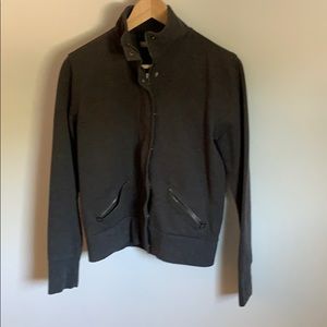 Banana Republic Moto-style dark gray sweatshirt